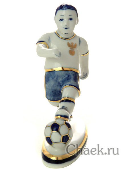Скульптура Футболист Гжель