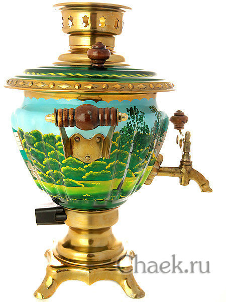 Электрический самовар 2 литра с художественной росписью "Ясная поляна", арт. 150496