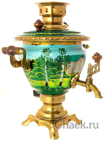 Электрический самовар 2 литра с художественной росписью "Ясная поляна", арт. 150496