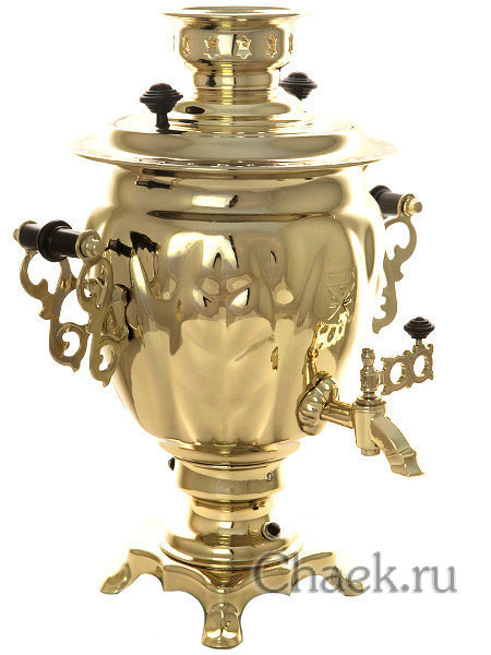 Электрический самовар 3 л желтый "желудь" с автоматическим отключением при закипании воды, арт. 161500к