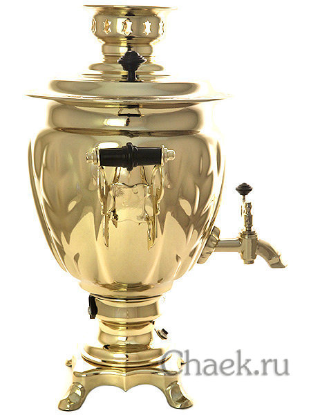 Электрический самовар 3 л желтый "желудь" с автоматическим отключением при закипании воды, арт. 161500к