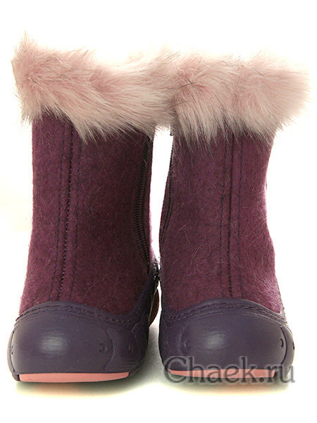 Детские бордовые валенки Котофей, 067014-43