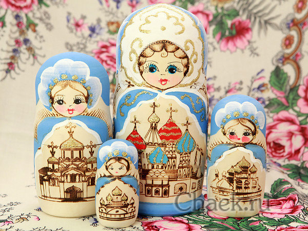 Матрешка "Собор", 5 мест,  арт. 539-2