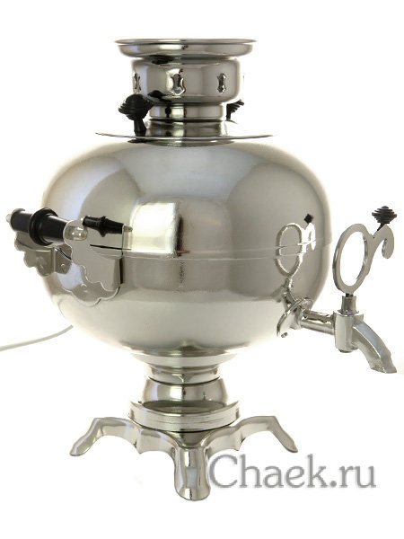 Электрический самовар 3 л никелированный "Шар"