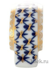 Кольцо для салфеток фарфоровое форма Молодежная рисунок Кобальтовая сетка Императорский фарфоровый завод