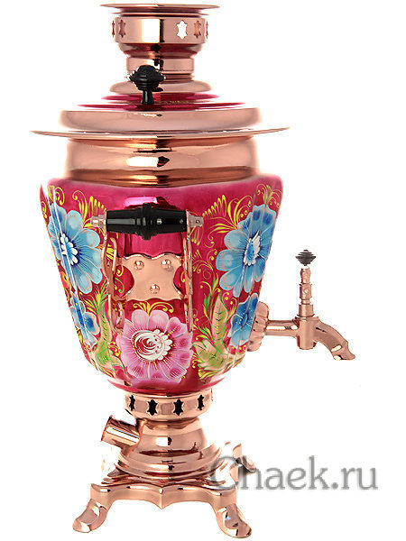 Набор самовар электрический 3 литра с художественной росписью "Васильки", арт. 140451