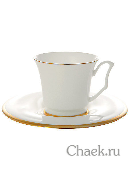 Императорский сервиз кофейный форма Юлия роспись Золотая лента 6/15 Императорский фарфоровый завод