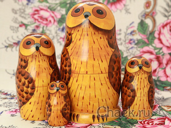 Матрешка "Сова", серия "Животные", арт. 548ж