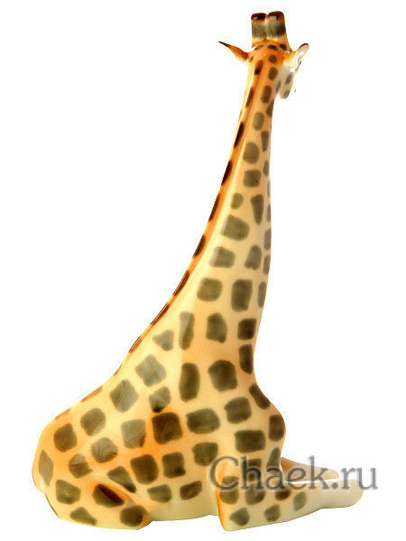 Скульптура Жираф с поднятой головой Императорский фарфоровый завод