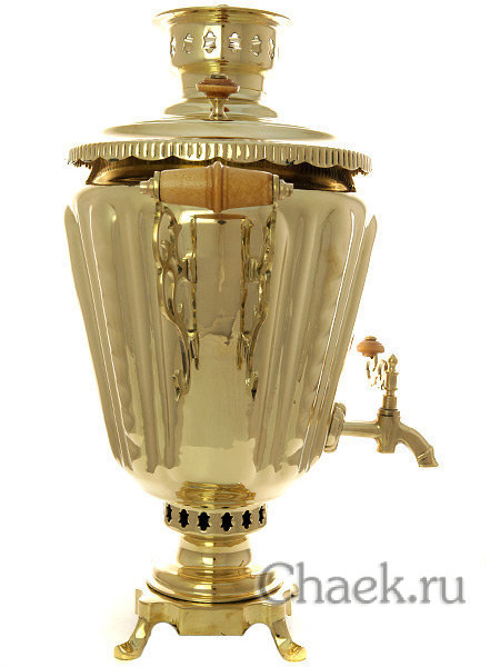 Набор "Подарочный" угольный самовар 5 л желтый конус