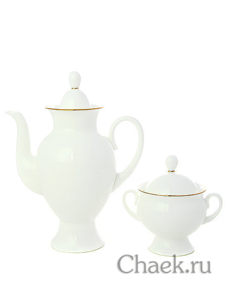 Сервиз кофейный форма Классическая-2 рисунок Золотая лента 6/20 Императорский фарфоровый завод