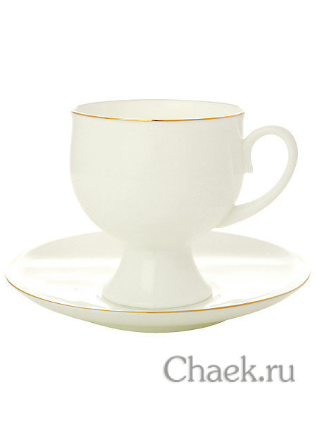 Сервиз кофейный форма Классическая-2 рисунок Золотая лента 6/20 Императорский фарфоровый завод