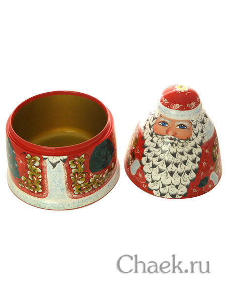 Новогодний набор "Дед Мороз и 5 шаров" Хохлома