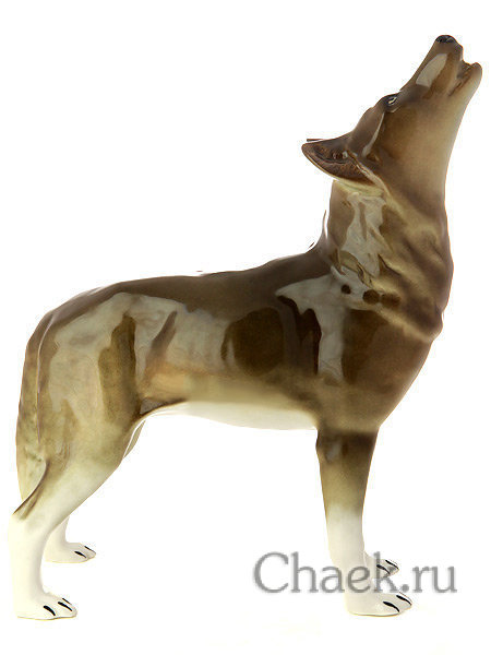 Скульптура из фарфора "Волк стоящий", Императорский фарфоровый завод