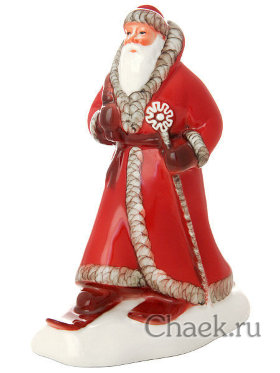 Скульптура из фарфора Дед Мороз рисунок Красный нос Императорский фарфоровый завод