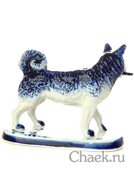 Фигурка Пес Дружок Гжель, авт. А.Жигунов