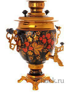 Электрический самовар 3 литра "Ягода клубника" с автоотключением арт. 103564