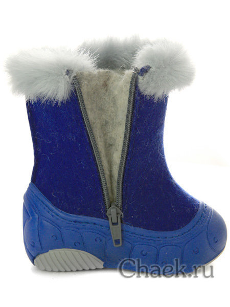 Детские синие валенки Котофей, 067014-41
