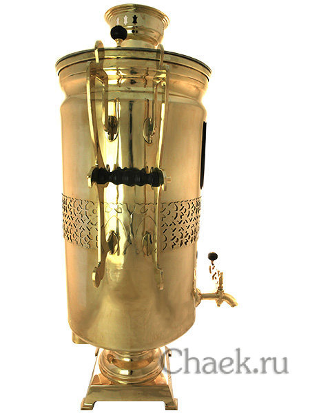 Комбинированный самовар 60 литров с гербом РФ