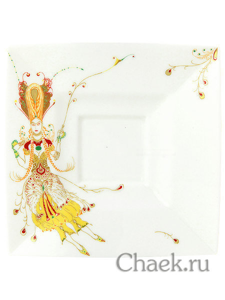 Чайная пара форма Петрополь рисунок Жар-Птица Императорский фарфоровый завод