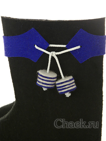 Детские черные валенки с войлочной отделкой, 210О-92