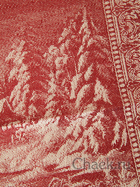 Салфетка "Новогодняя" красная без кружева, 45х45