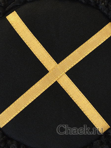 Кубанка из натурального черного каракуля станично-бытовая, латунное перекрестие