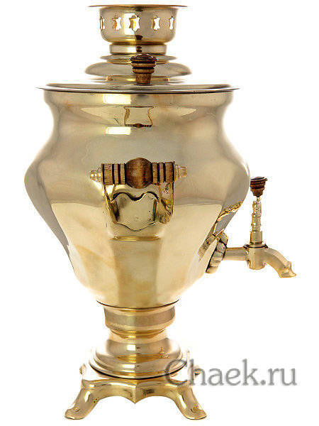 Электрический самовар 3 литра желтый "конус-тюльпан", арт. 120340