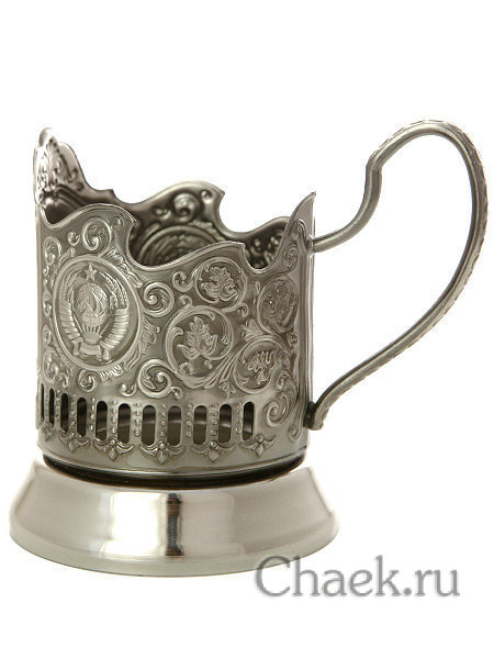 Никелированный подстаканник с термопечатью "Орден "Победа" Кольчугино