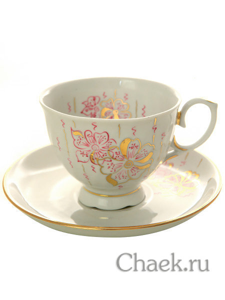 Чайный сервиз Мария Цветы солнца 6/14 Добрушский фарфоровый завод