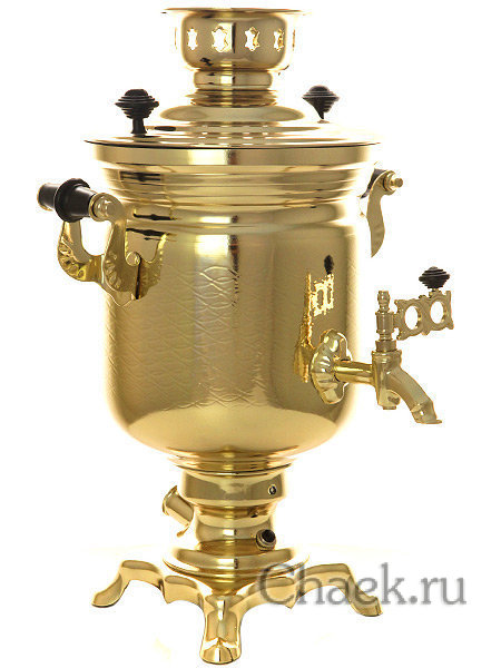 Электрический самовар 3 литра желтый "цилиндр" с автоматическим отключением при закипании, арт. 120304к