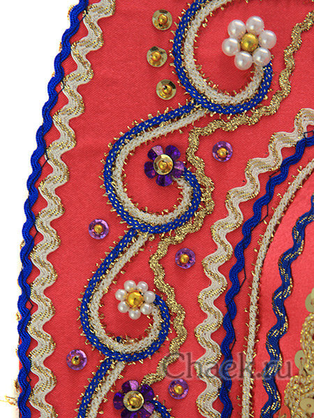 Русский кокошник "Купола" розовый