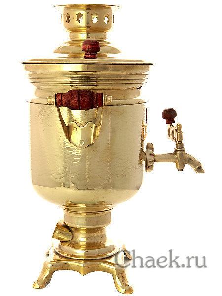 Электрический самовар 3 литра желтый "цилиндр", арт. 120304