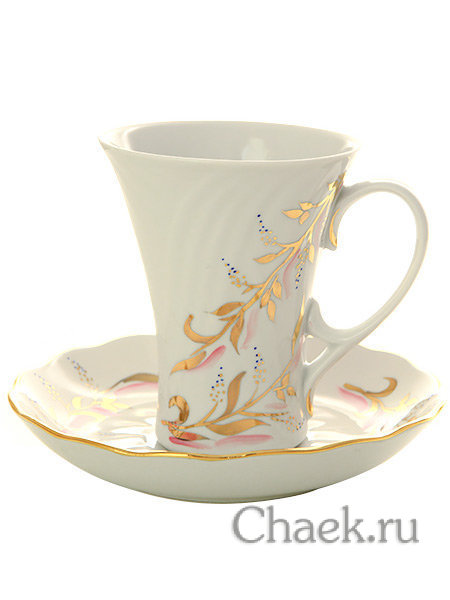 Чайный сервиз Элегия Золотистый 6/14 Добрушский фарфоровый завод