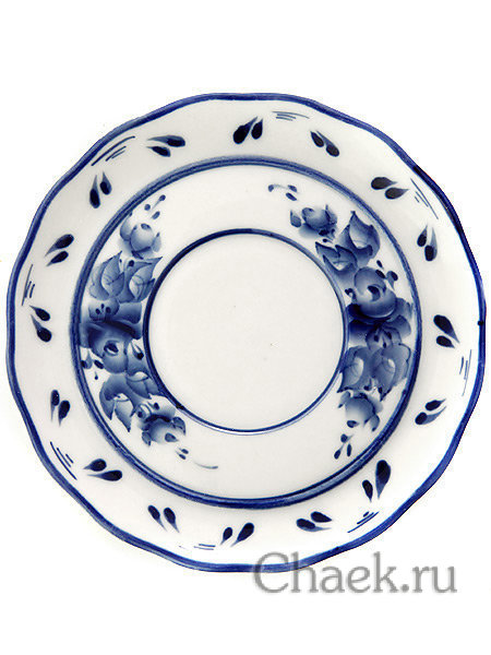 Чайная пара с художественной росписью Гжель "Катерина"