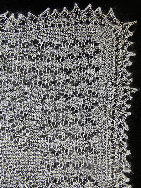 Оренбургский ажурный палантин ручной работы, арт. ШП0050, 150х65