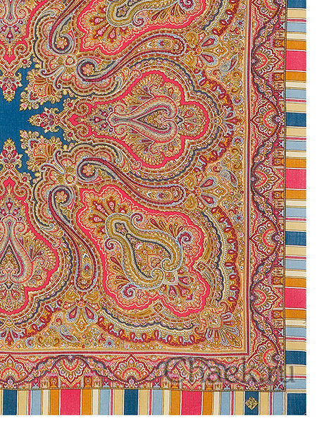 Платок шерстяной с осыпкой (оверлоком) "Татьяна" 1564-2, 89х89 см