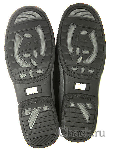 Женские черные валенки на завязках и формованной подошве, 212Ш-012