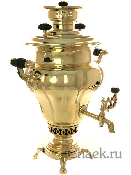 Самовар на дровах 2,5 л желтый форма груша с гранями фабрика братьев Шемариных Самовар на дровах 2,5 л желтый форма груша с гранями фабрика братьев Шемариных