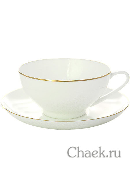 Сервиз чайный форма Купольная рисунок Золотая лента 6/14 Императорский фарфоровый завод