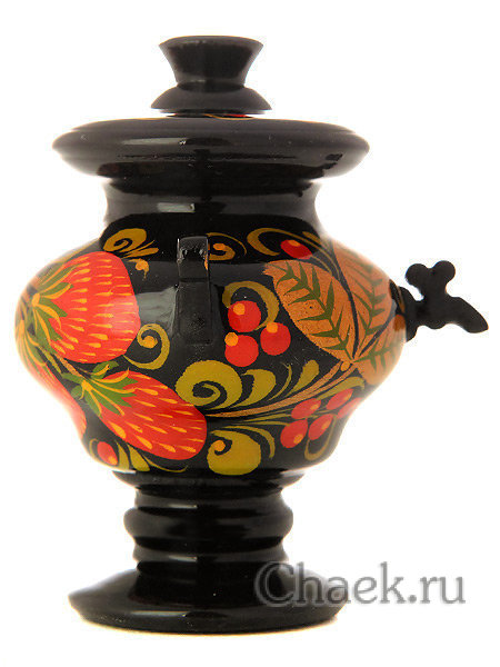 Сувенирный самоварчик "Хохлома" из дерева