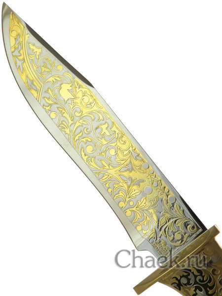 Нож "Урал" в кожаных ножнах и в подарочном футляре Златоуст