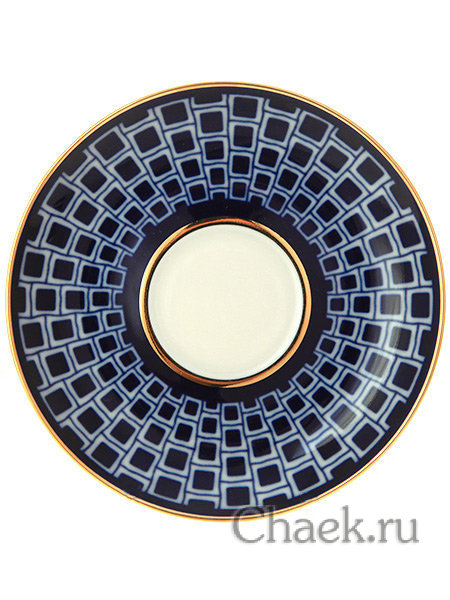 Чайная чашка с блюдцем форма Банкетная рисунок Прачечный мостик ИФЗ