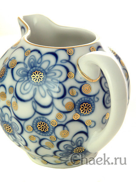 Сливочник форма Тюльпан рисунок Вьюнок Императорский фарфоровый завод