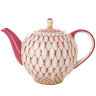 Чайник заварочный форма Тюльпан рисунок Сетка-блюз Императорский фарфоровый завод
