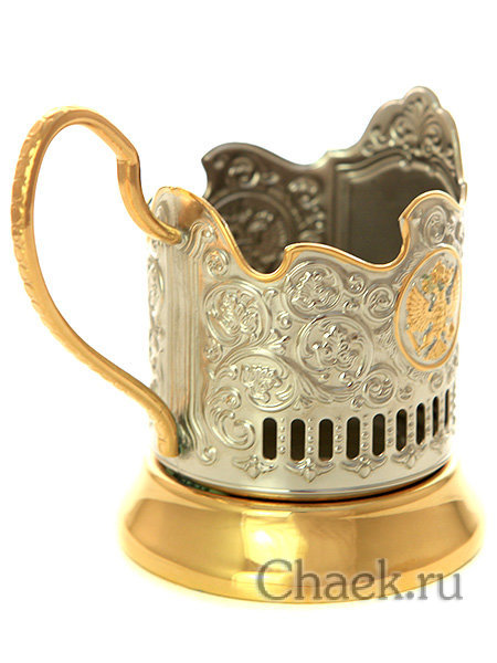 Подстаканник для чая с позолотой "Символ 2018 года - Собака"