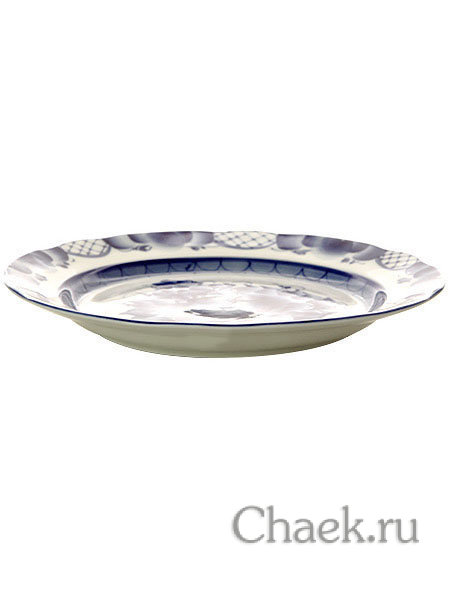 Десертная тарелка Гжель "Дубок"
