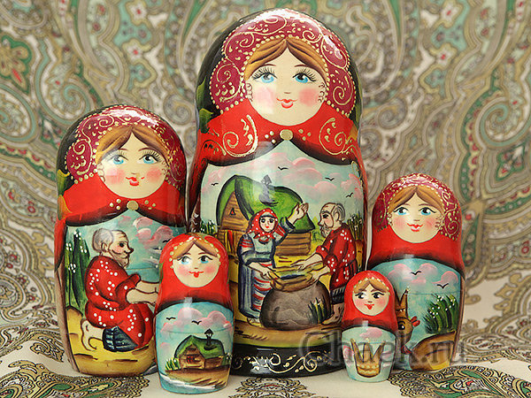 Матрешка "Золотая рыбка", серия "Сказки", арт. 772