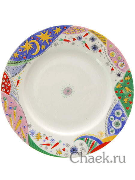 3-х предметный чайный комплект форма Банкетная рисунок Карнавал Императорский фарфоровый завод