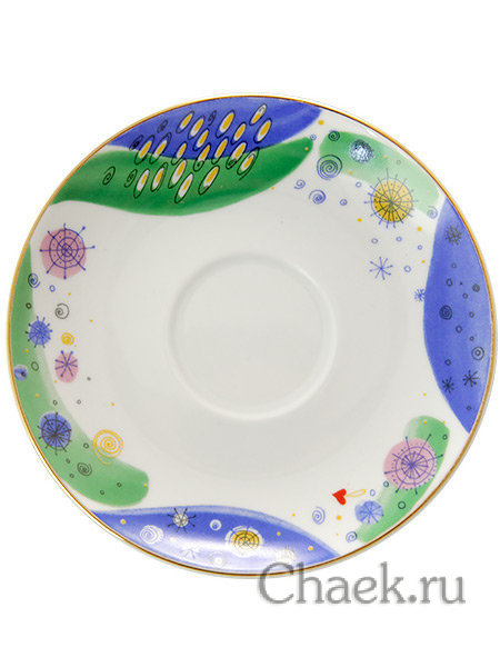 3-х предметный чайный комплект форма Банкетная рисунок Карнавал Императорский фарфоровый завод